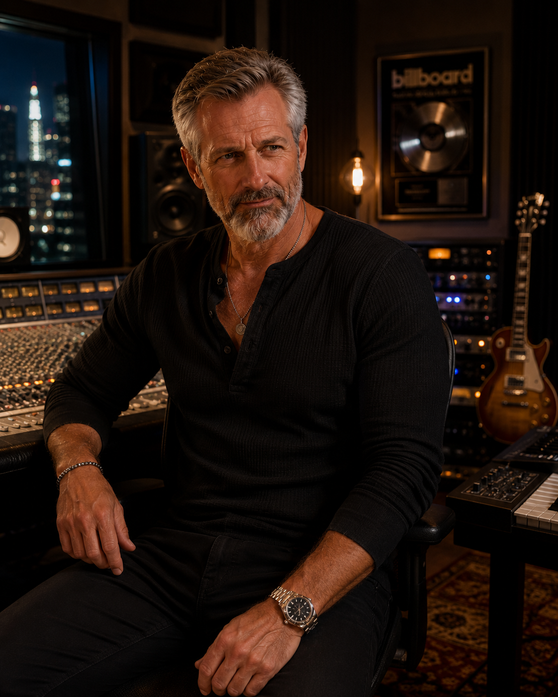 Kenneth Whittaker, founder of Golden Fade Productions, in his recording studio
